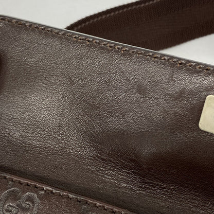 Gucci Waist Bag Guccissima 162916 Leather Brown