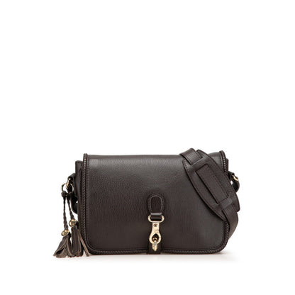 Gucci Marrakech Tassel Crossbody Shoulder Bag 336658 Brown Leather