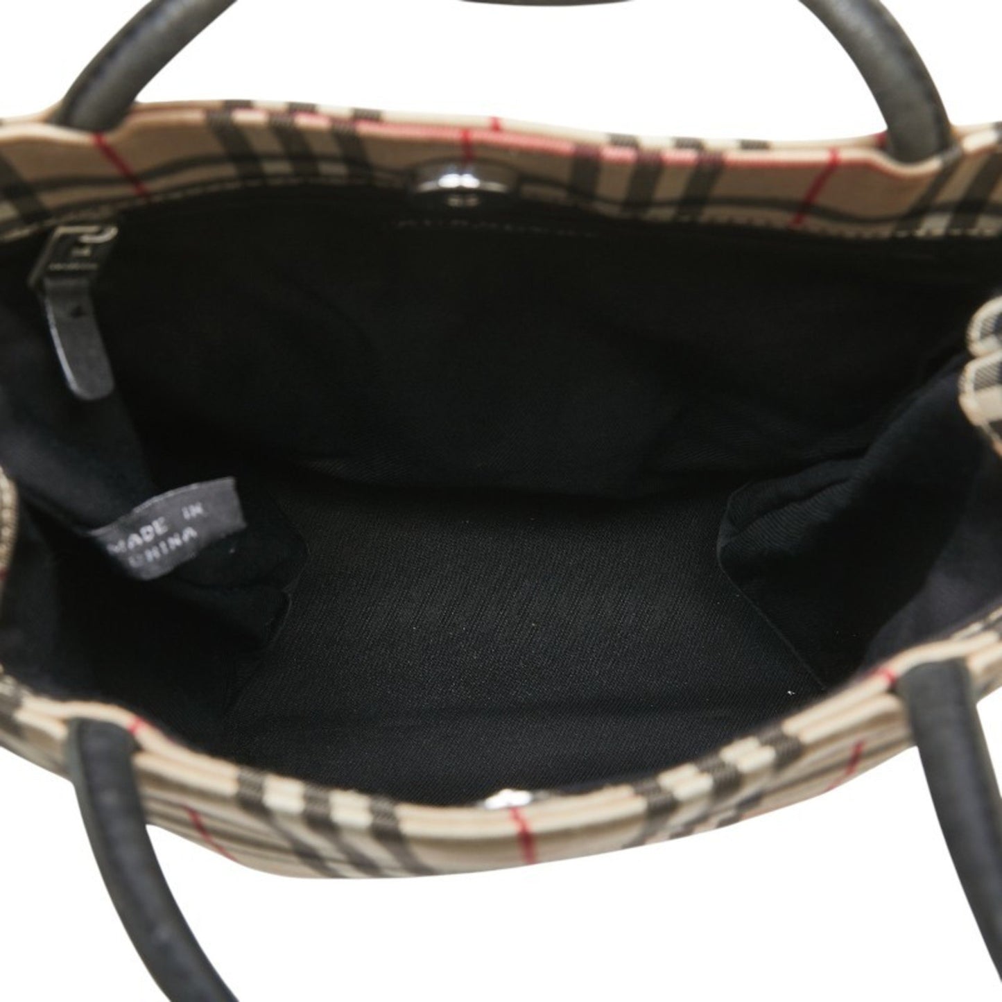 Burberry Nova Check Handbag In Beige Multicolor Canvas