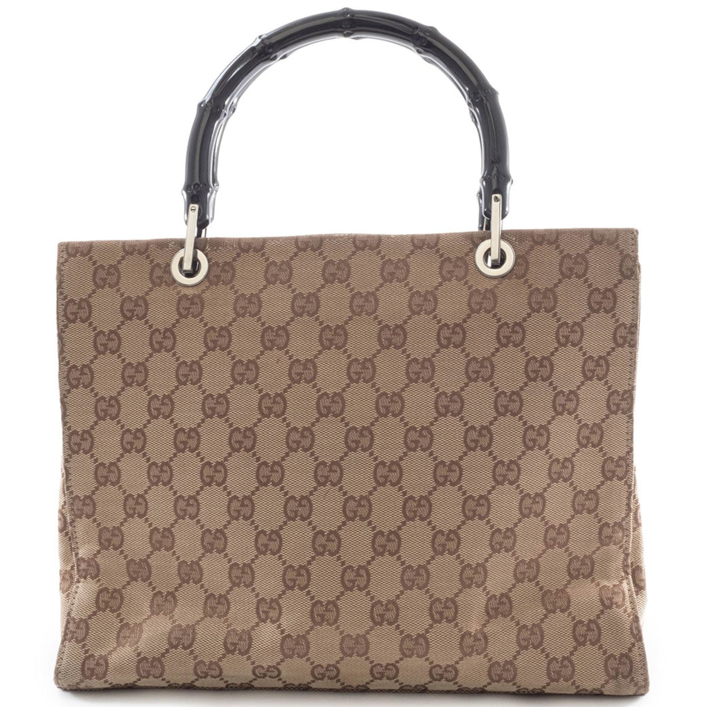Gucci Bamboo 002 1016 Canvas Bag In Beige