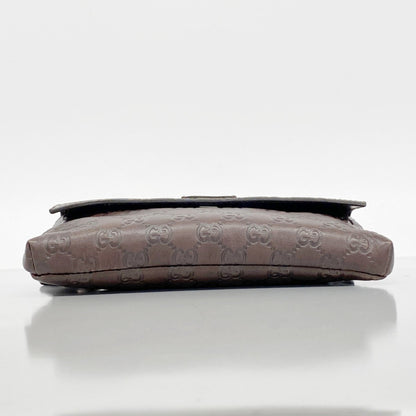 Gucci Waist Bag Guccissima 162916 Leather Brown