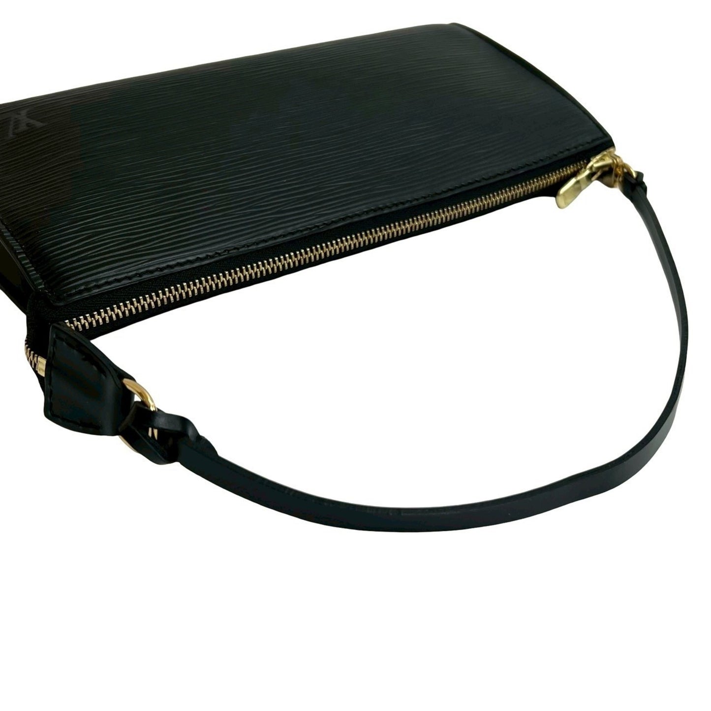 Nearly Unused Louis Vuitton Pochette Accessoires Epi Leather Mini Handbag Pouch Noir 27794