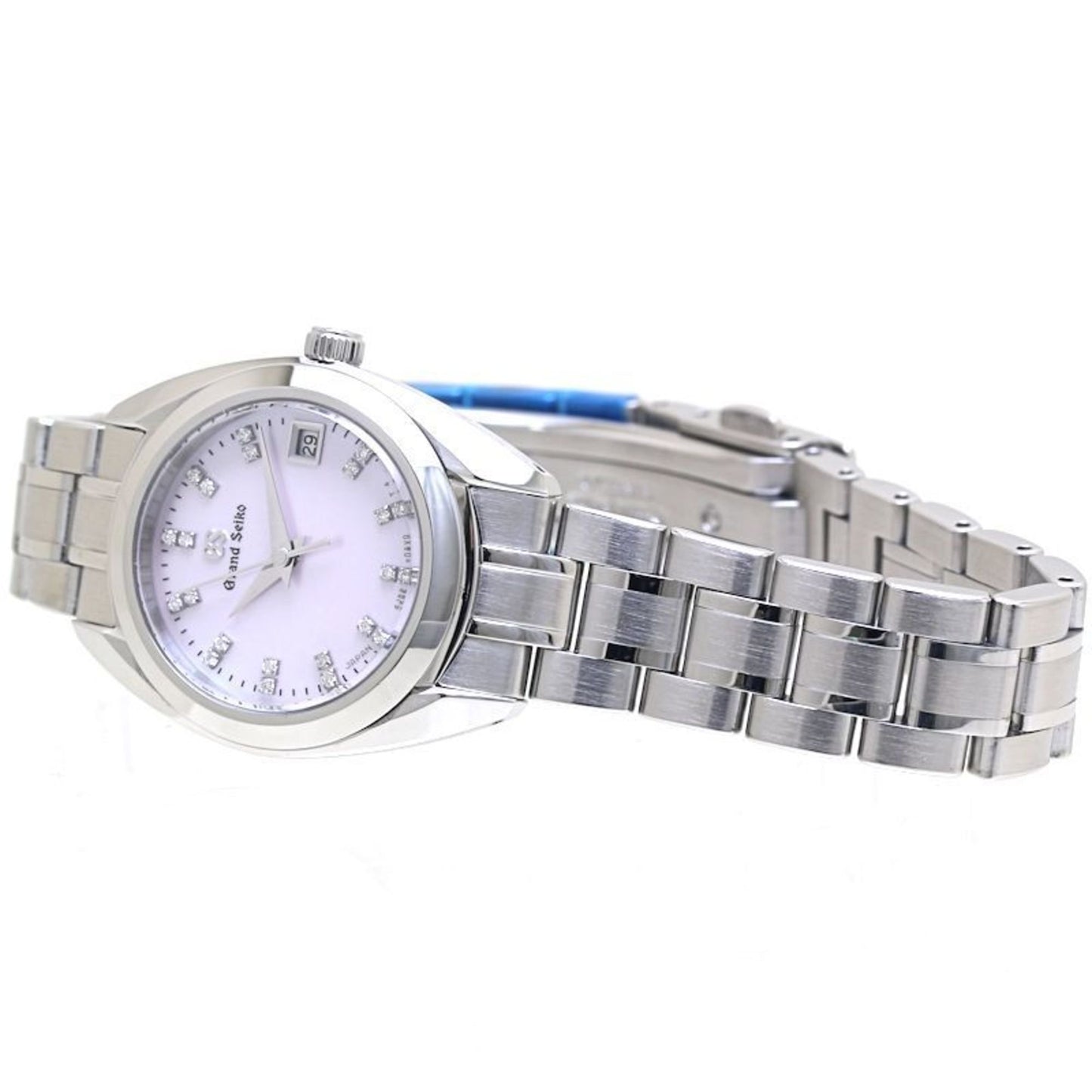 Seiko Grand Seiko Stgf277 4J52-0Ac0 Pink Shell Dial Diamond Index