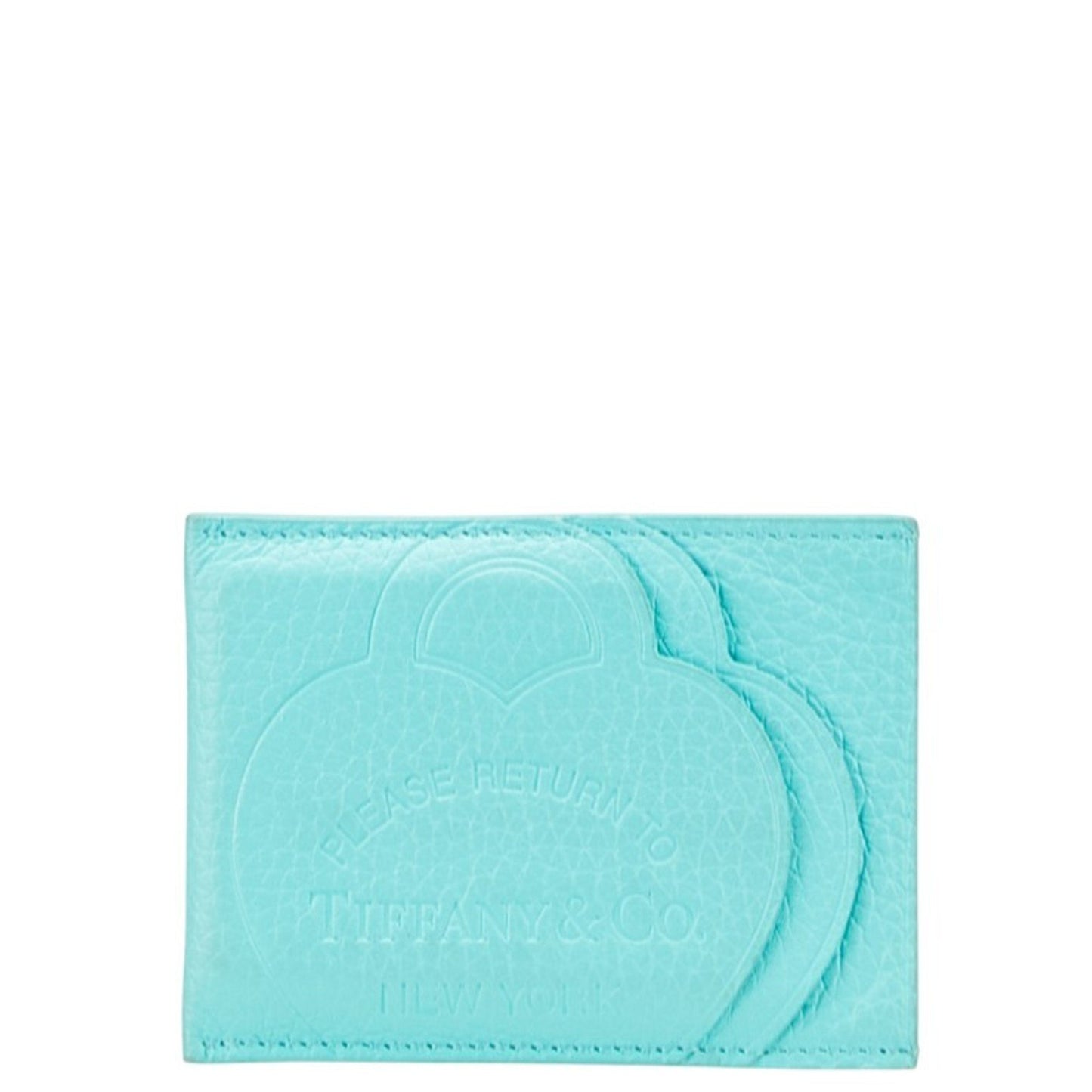 Tiffany & Co. Return To Business Card Holder/Card Case In Blue Leather