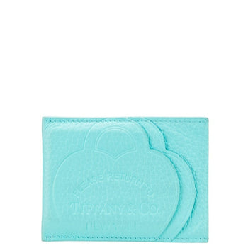 Tiffany & Co. Return To Business Card Holder/Card Case In Blue Leather