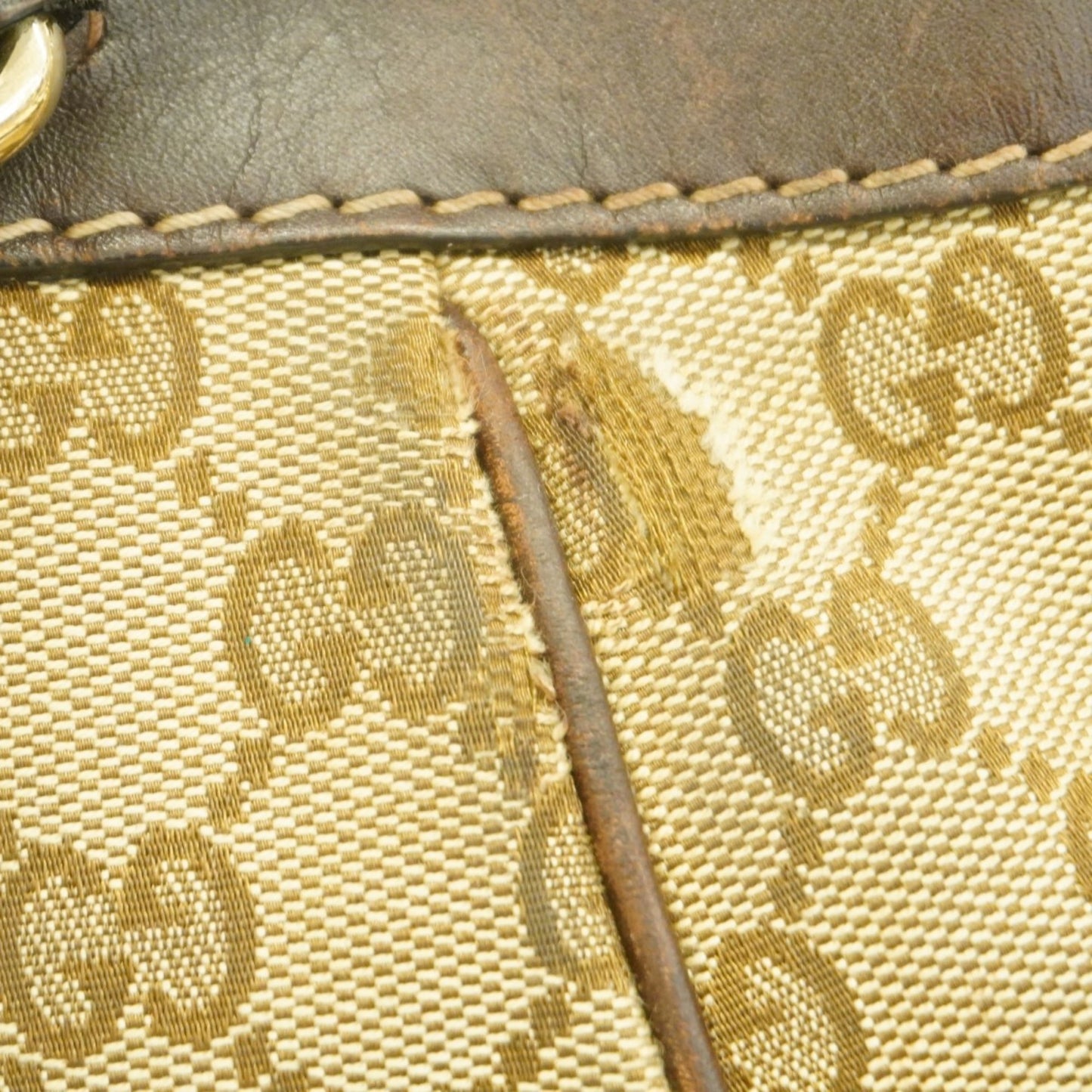 Gucci Gg Canvas Sherry Line Mayfair Handbag 269894 Brown 2-Way Bag