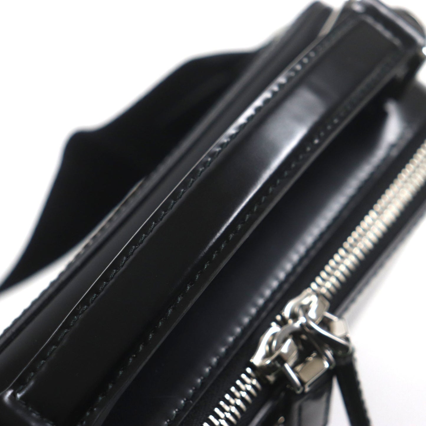 Prada 2Vh069 Brick Triangle Logo 2-Way Brushed Leather Shoulder Bag With Pouch