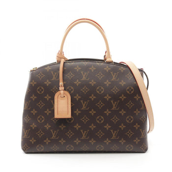 Louis Vuitton Petit Palais Mm Monogram Handbag Coated Canvas Leather