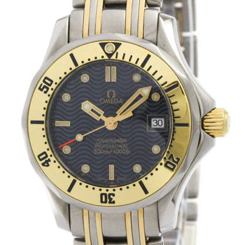 Omega Seamaster Professional 300M 18K Gold Steel Watch 2382.80 Polished