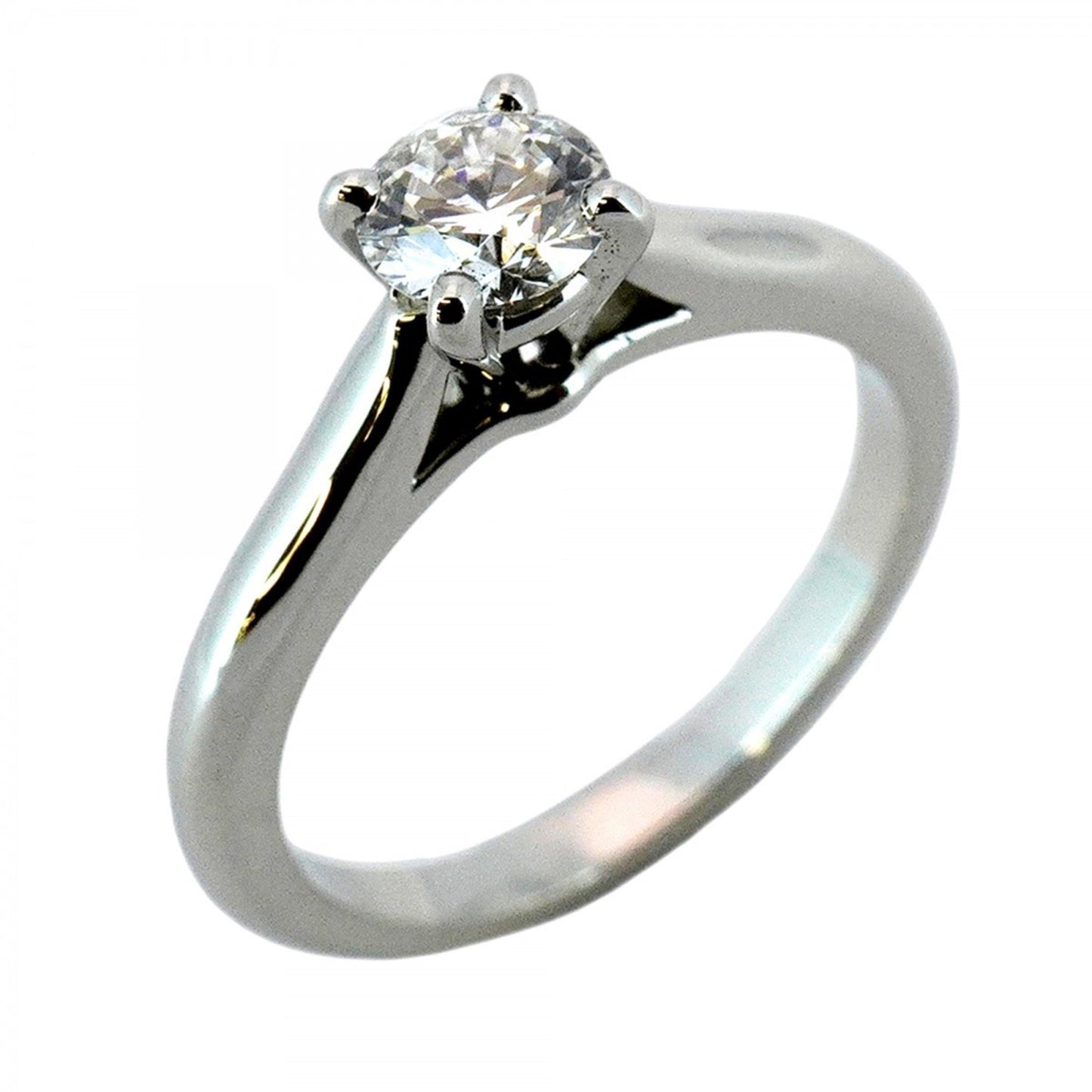 Cartier Solitaire Ring 1Pd Pt950 Platinum Diamond 0.34Ct #46