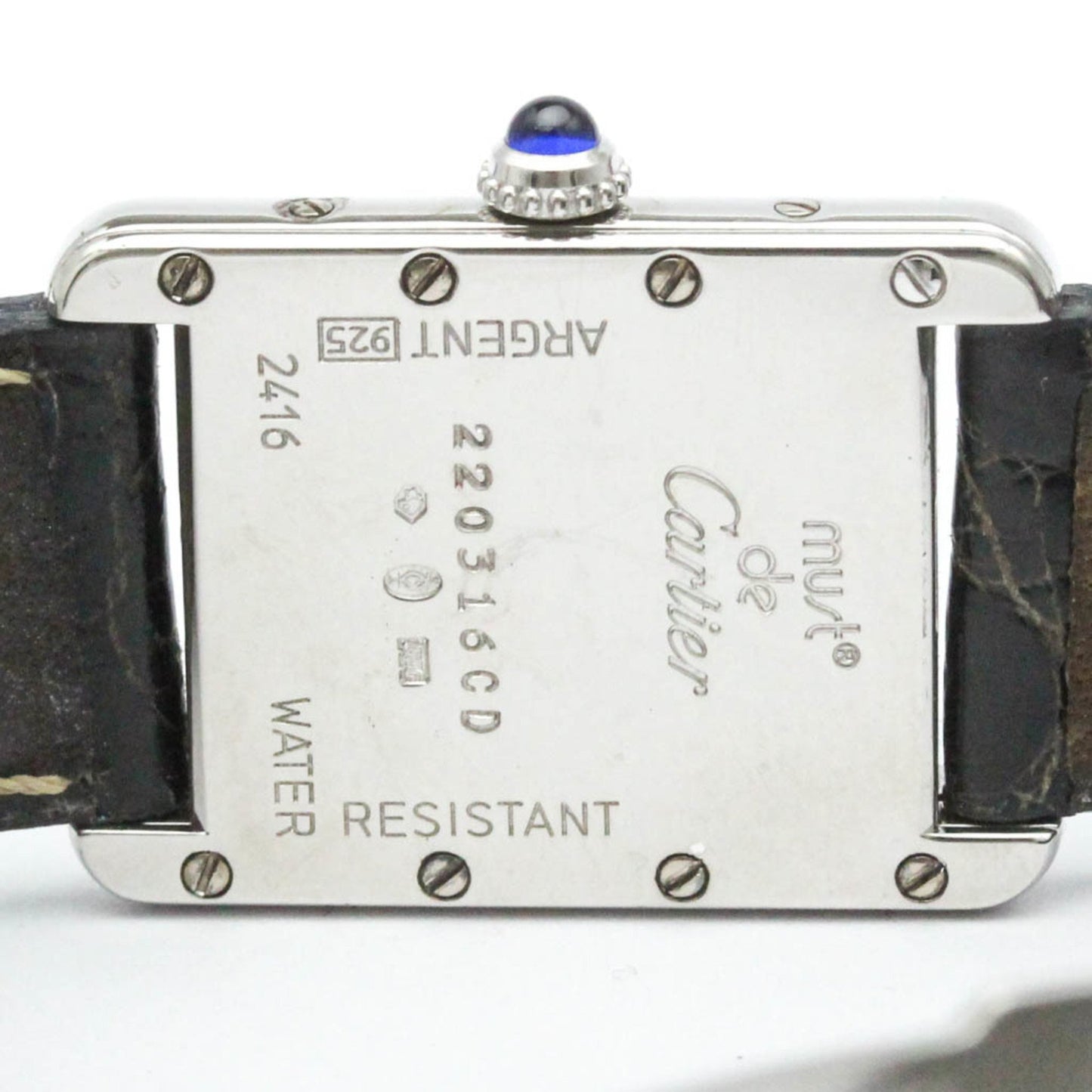 Cartier Must Tank Stainless Steel Leather Quartz