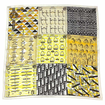 Hermes Hermes Scarf Muffler Carre 70 Vintage Manufacture De Boucleries (Buckle Workshop) 982965S-06