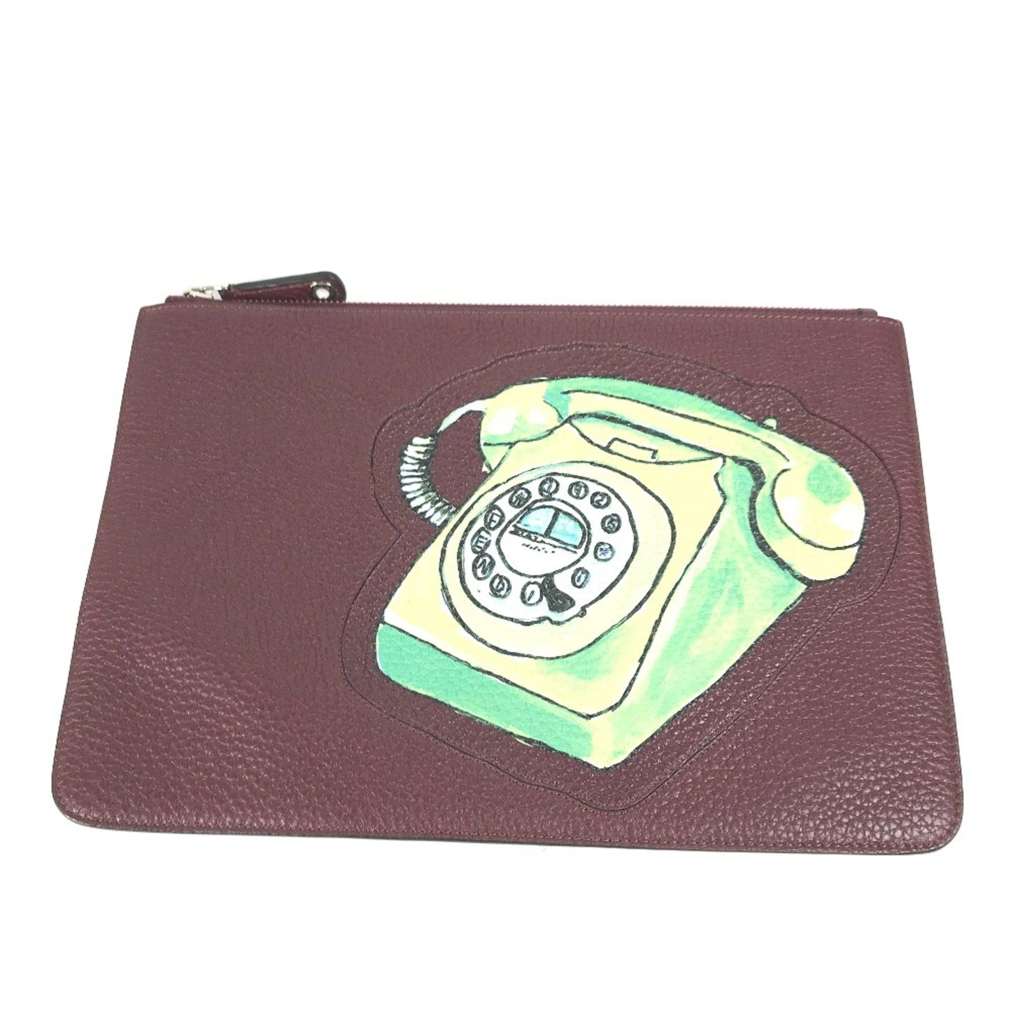 Fendi 7N0078 Pouch Pouch Cluch Bag Clutch Bag Brownbased