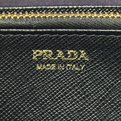 Prada Saffiano Black Long Wallet (1Ml506) For Men And Women