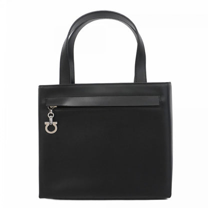 Salvatore Ferragamo Gancini Leather Handbag In Black For Women