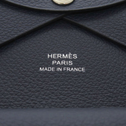 Hermes Calviduo Evercolor Bleu De Plus W Stamp (2024) Card Case Blue 1004Hermes