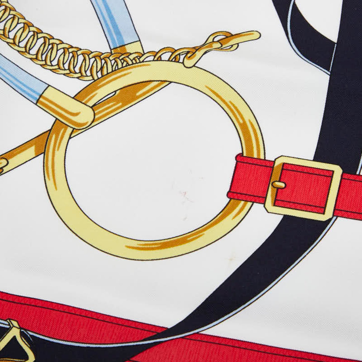 Hermes Herms Carr 90 Eperon D'Or Golden Spur Scarf