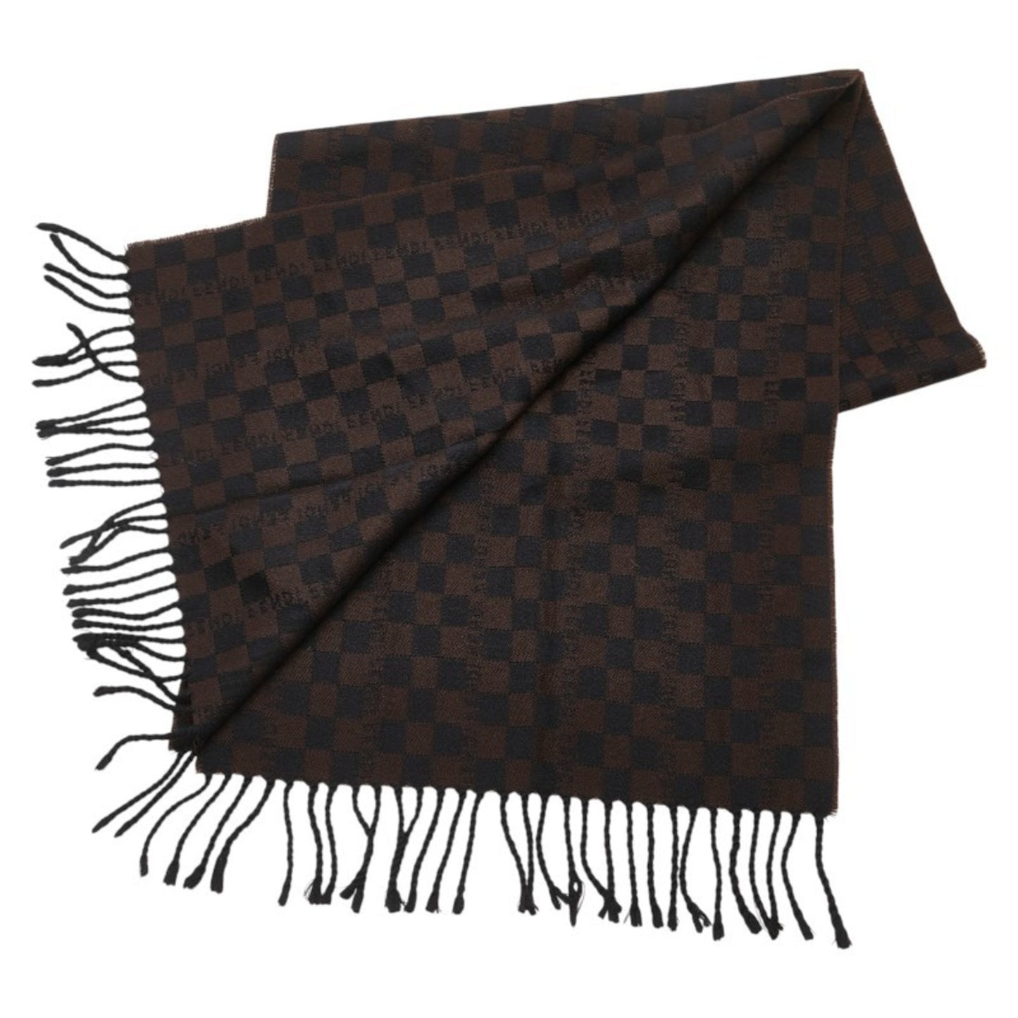 Fendi Logo Scarf In Brown