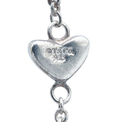 Tiffany Heart Link Lariat Necklace In 925 Sterling Silver