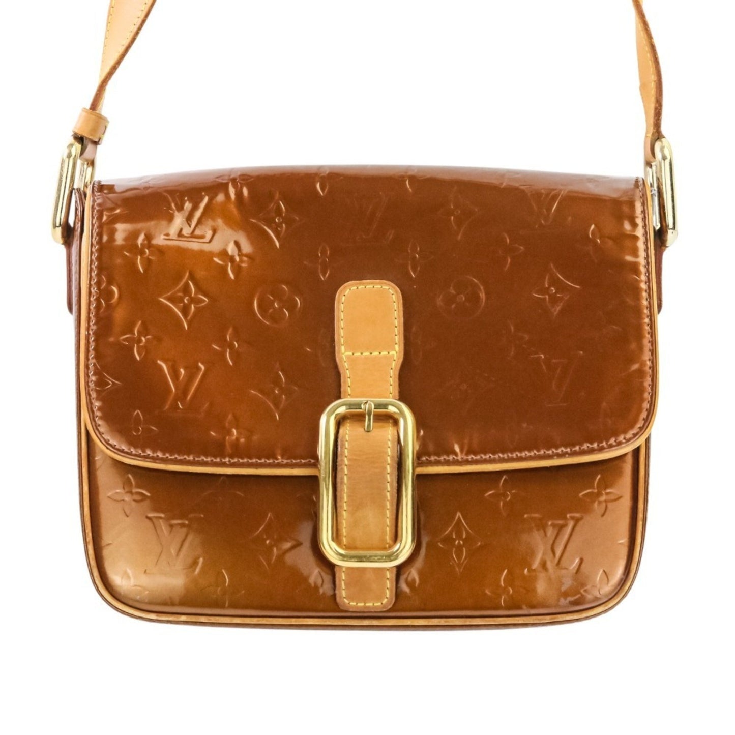 Louis Vuitton Vernis Christy Gm Shoulder Bag M91107 Brown