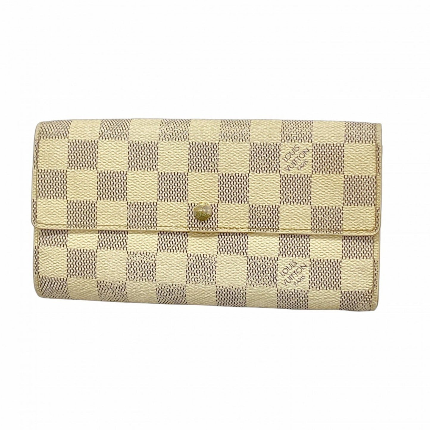 Louis Vuitton Damier Azur Portefeuille Sarah Long Wallet N61735 White