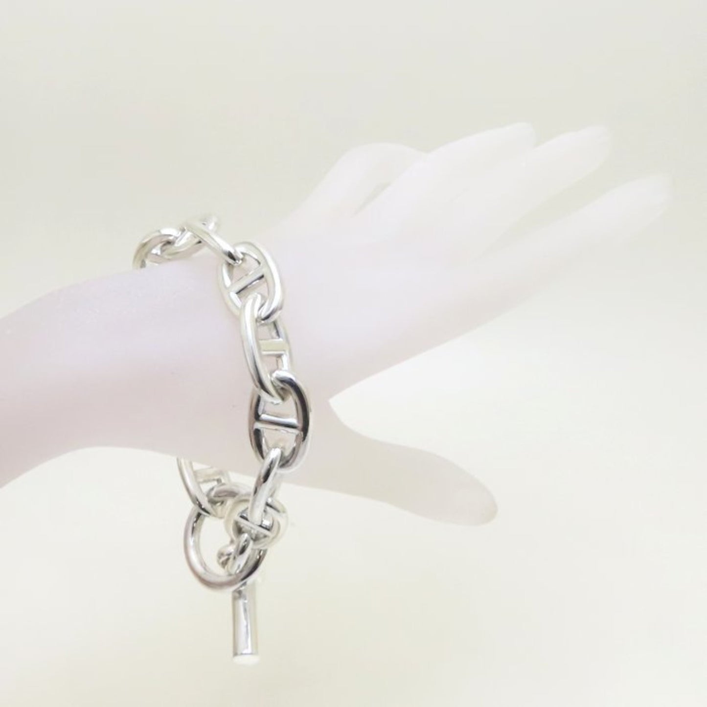 Hermes Chaine D'Ancre Tgm Bracelet 12 Links Silver 925 294039