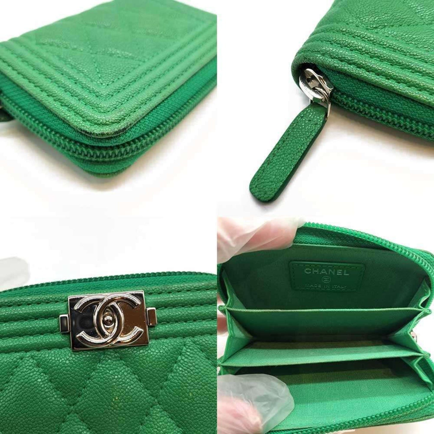 Calfskin Chanel Coin Purse/ Coin Case Grained