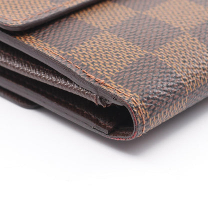 Louis Vuitton Louis Vuitton Portefeuille Elise W Wallet Coated Canvas Leather Damier
