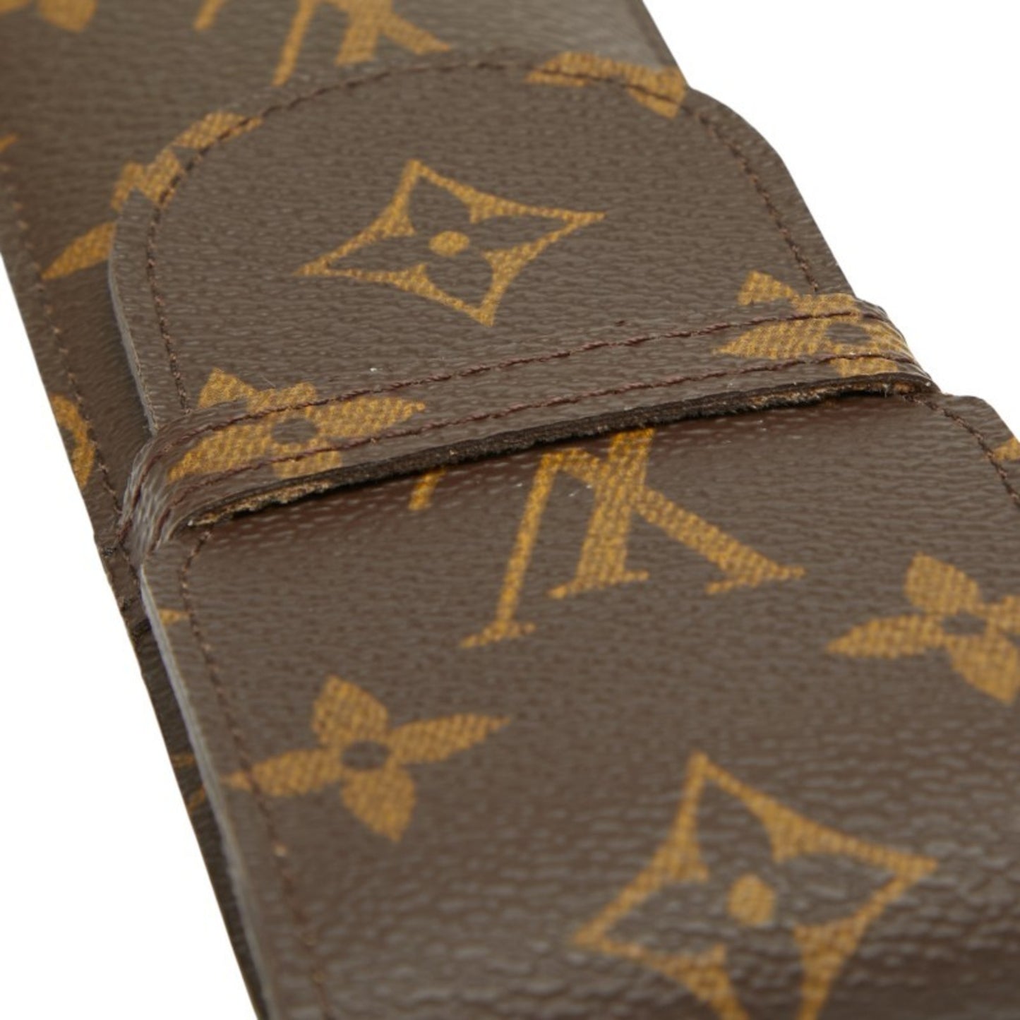 Louis Vuitton Monogram Etui Stylo Pencil Case M62990 Brown Leather