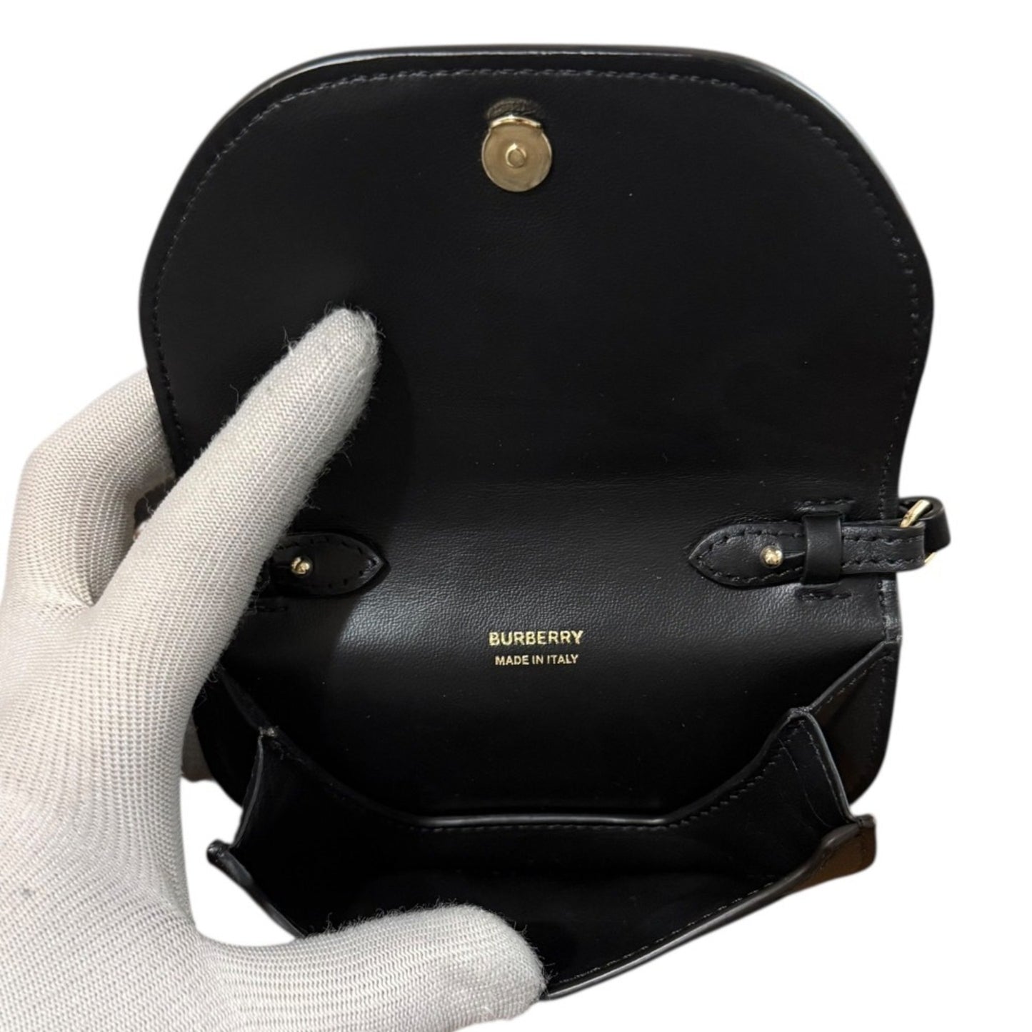 Burberry Mini Olympia Micro Shoulder Bag In Black