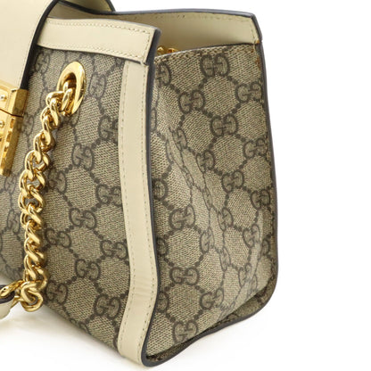Gucci Gg Supreme Padlock Small Shoulder Bag With Chain