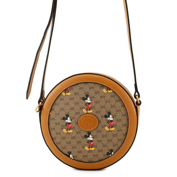 Gucci Disney Collaboration Mini Gg Supreme Round Shoulder Bag 603938 Gucci Mickey