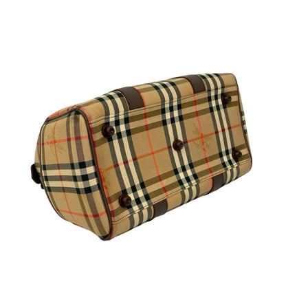 Burberry'S Nova Check Shadow Horse Logo Canvas And Leather Handbag