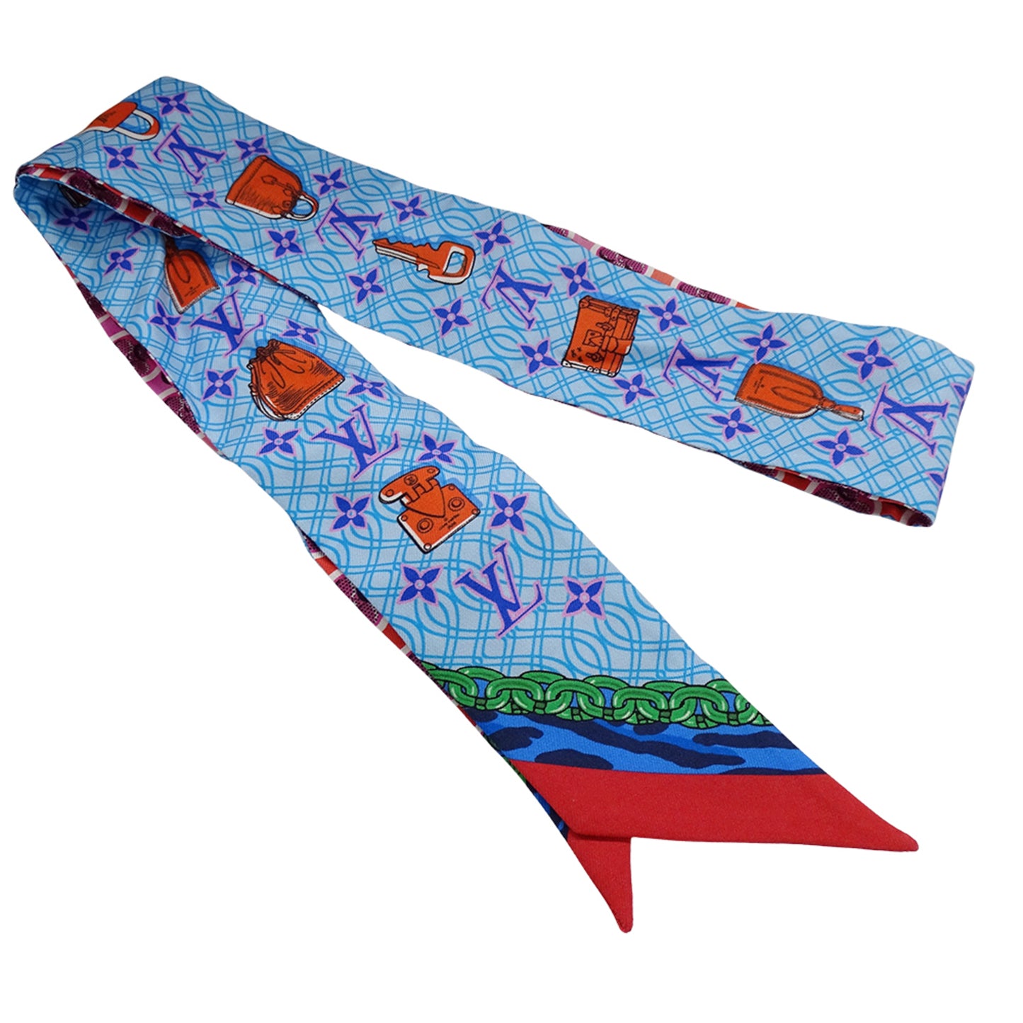 Louis Vuitton Women'S Silk Bandeau Bb Scarf In Bubble Gram Multicolor