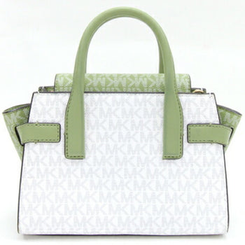 Michael Kors Handbag 35S2Gnms5V White Green Pvc Leather Bag