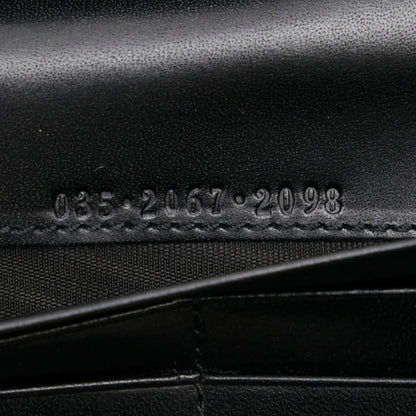 Gucci G Logo Long Wallet 035 2067 2098 Black Leather