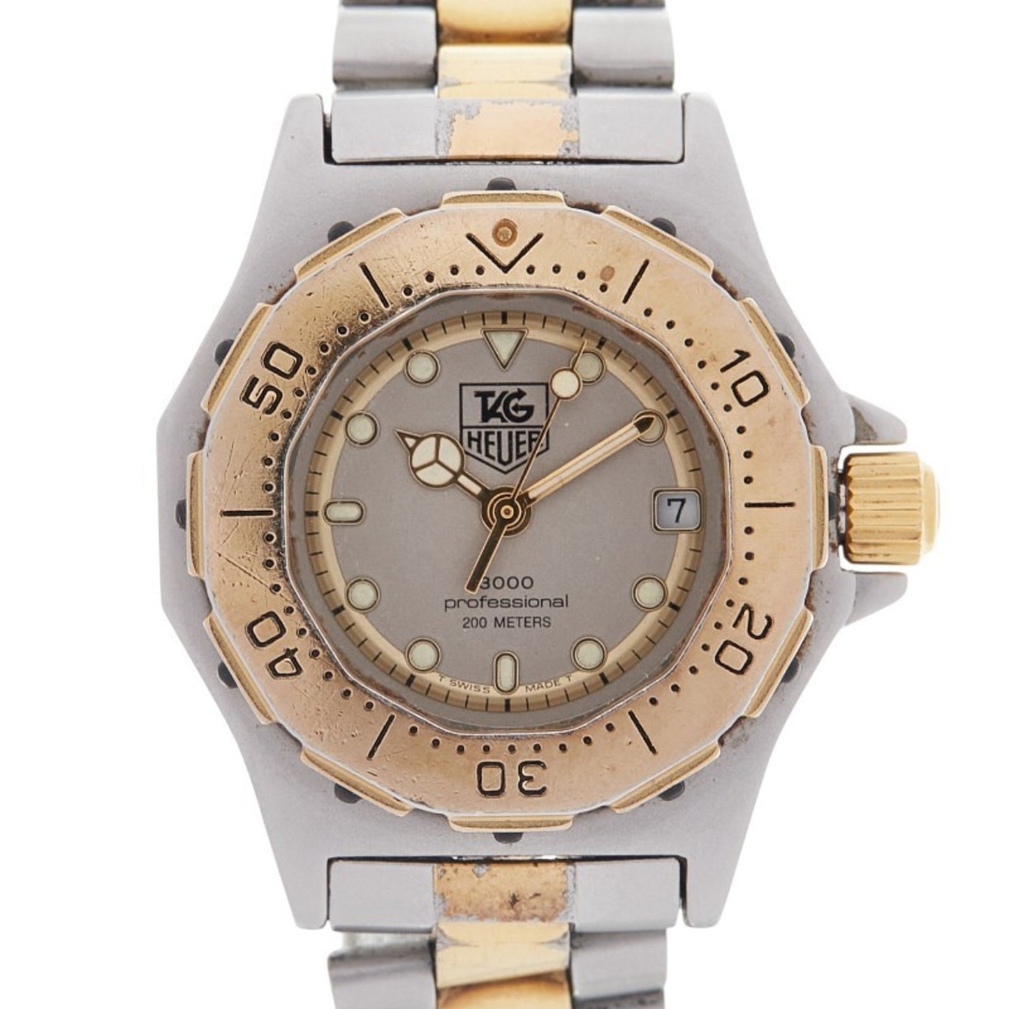 Tag Heuer 3000 Series Watch 934.208 Quartz Silver Dial Stainless Steel Plated