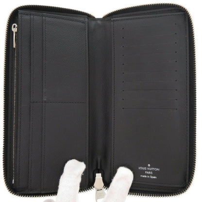 Louis Vuitton Round Zippy Wallet Vertical Taiga M30503 Noir Long Black Lv 0632Louis Vuitton
