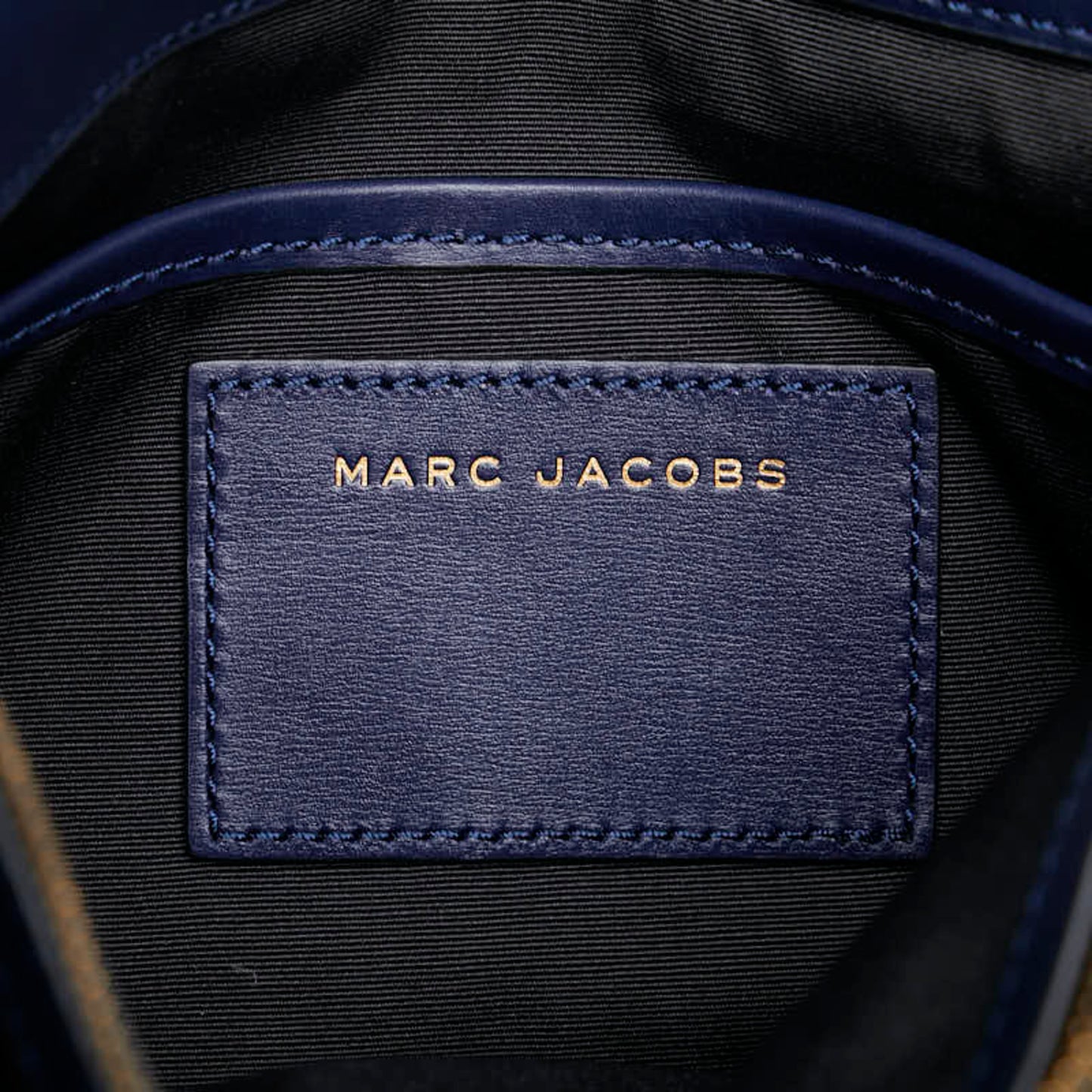 Marc Jacobs Shoulder Bag Navy Purple Leather