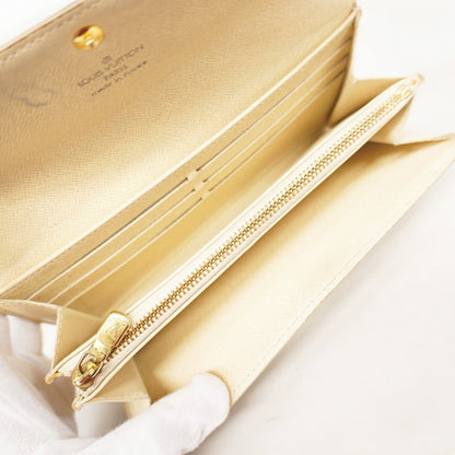 Louis Vuitton Damier Azur Portefeuille Sarah Long Wallet N61735 White