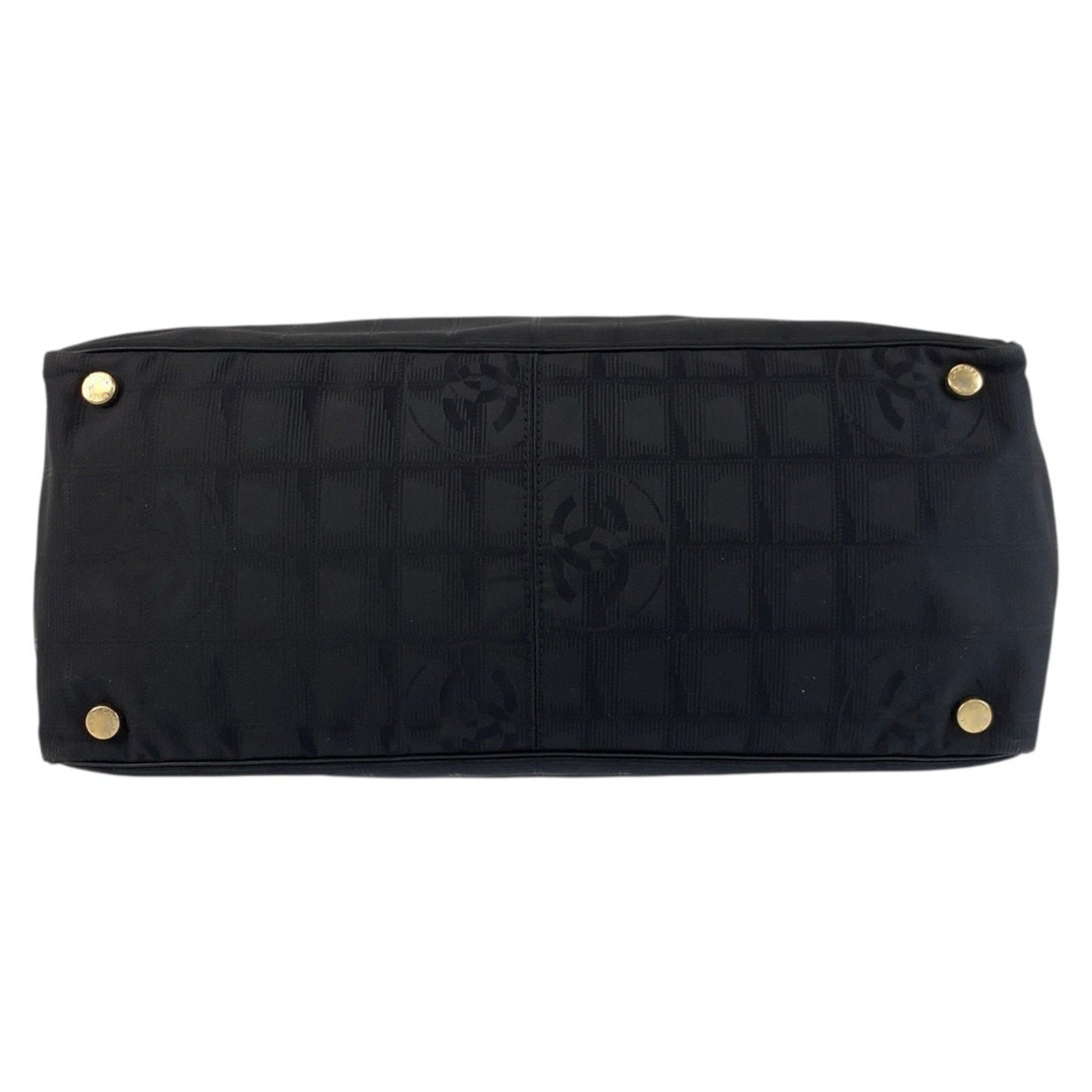 Chanel New Travel Line Tote Mm In Black With Gold Hardware