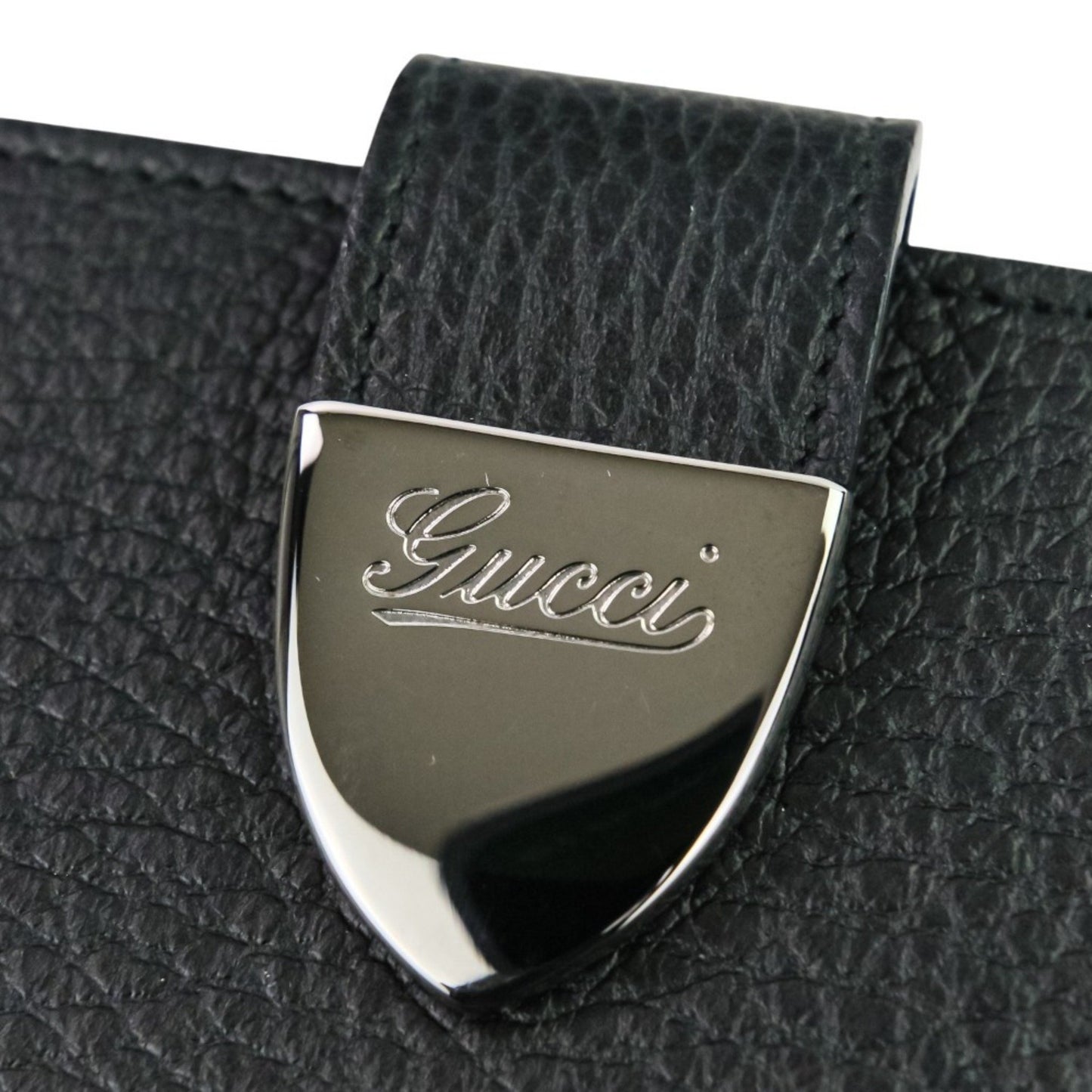 Gucci W-Hook Leather Long Wallet 231837 Black