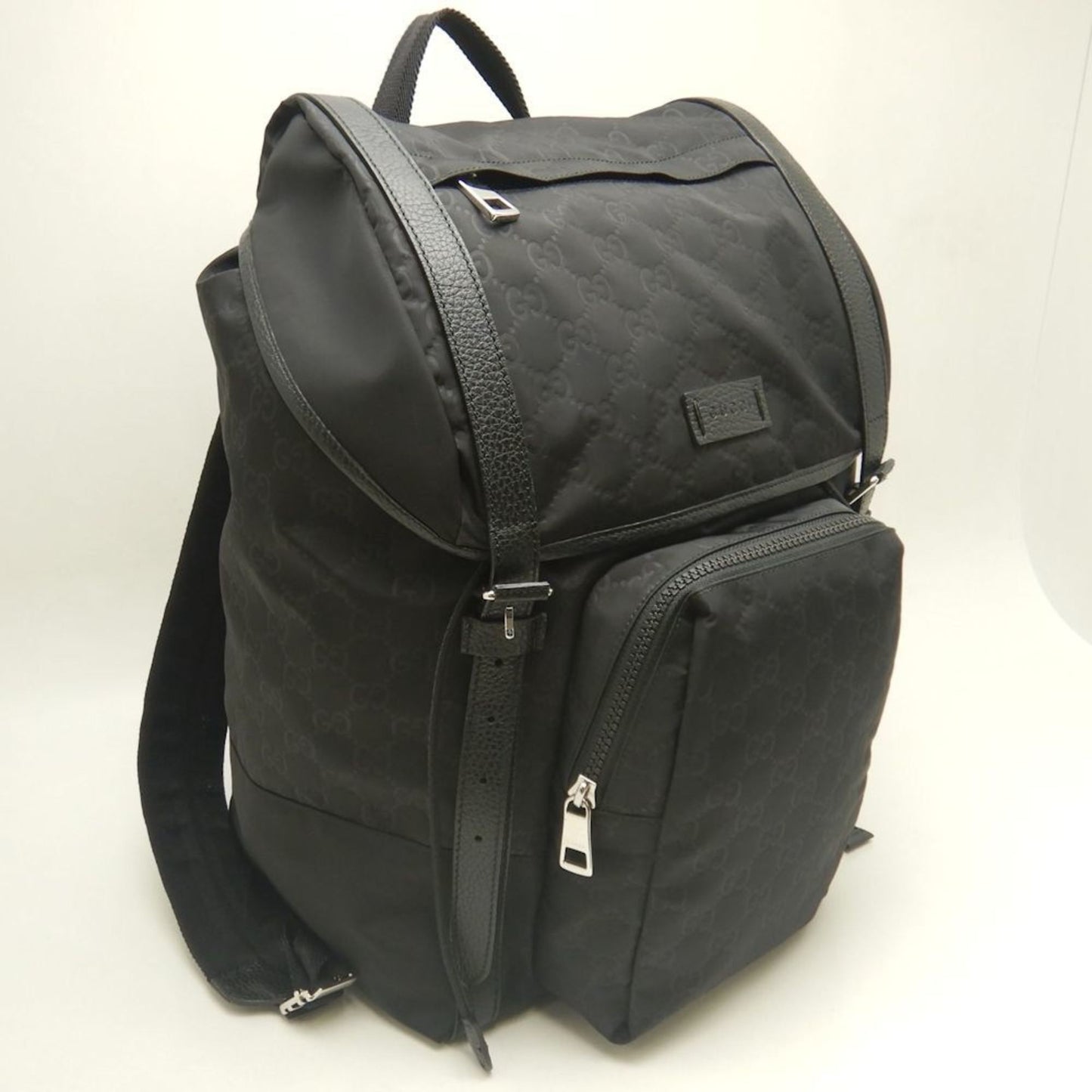 Gucci Daypack 387071 Backpack In Gg Nylon And Leather
