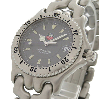 Tag Heuer Cell Date Wg1113-0 Professional Quartz Watch In Stainless Steel Gray 0233