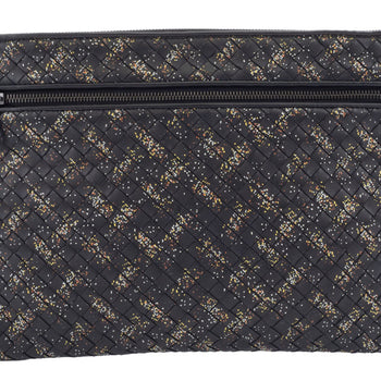 Bottega Veneta Intrecciato Micro Dot Clutch Bag 406021 Black