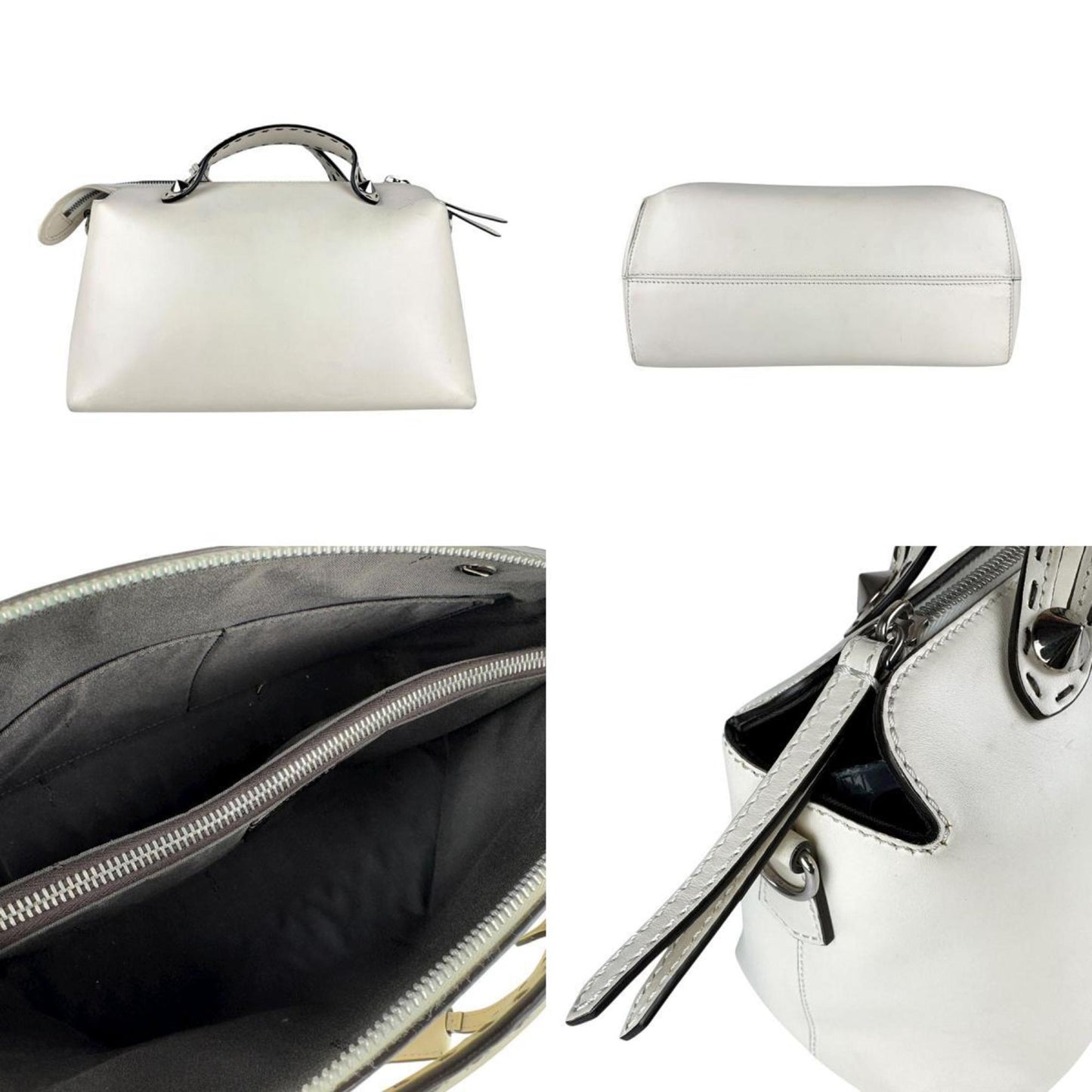 Fendi By The Way Medium Leather Shoulder Bag In Ivory