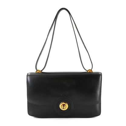 Hermes Herms Shoulder Bag In Box Calf Leather With A Black "G" Stamp And Gold Hardware