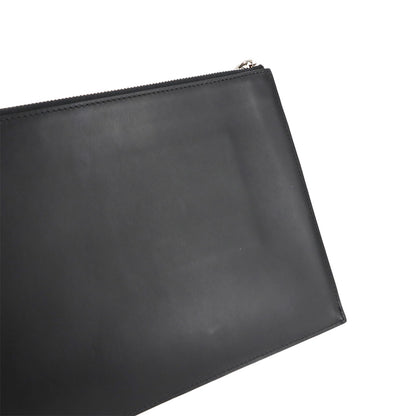 Burberry Print Clutch Bag In Black Leather