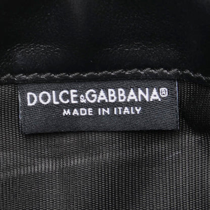 Dolce & Gabbana Dg Logo Business Card Case Fragment Black Calf Leather