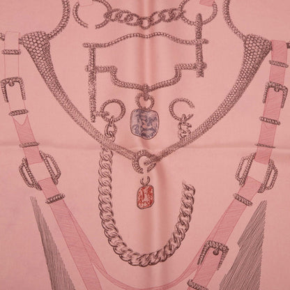 Hermes Herms Carr 90 Planche D Etvde Jeweled Scarf/Muffler